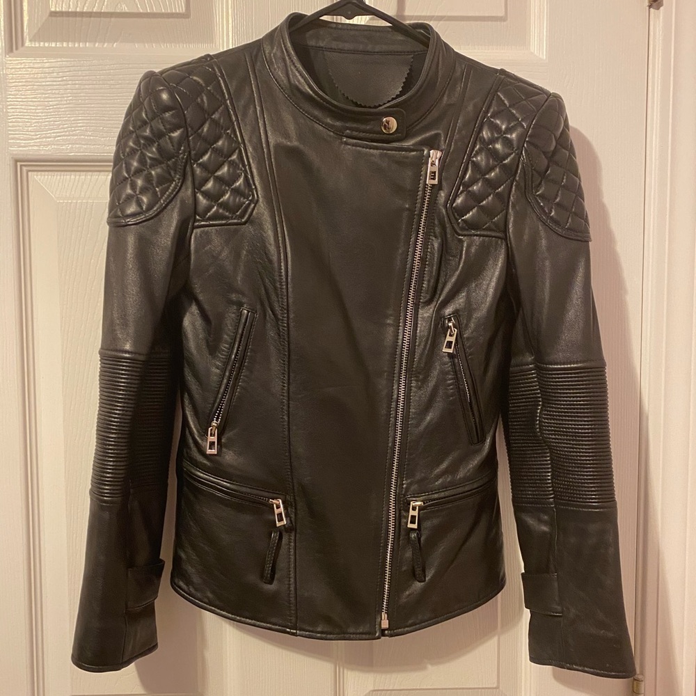 Lambskin leather jacket